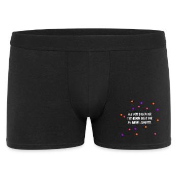 Auf dem Boden der Tatsachen liegt mir zu wenig ... - Männer Boxer Shorts - Schwarz - Vorne