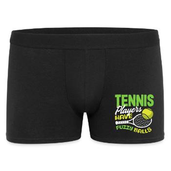Tennis Players Have Fuzzy Balls - Men's Boxer Shorts - black - Front