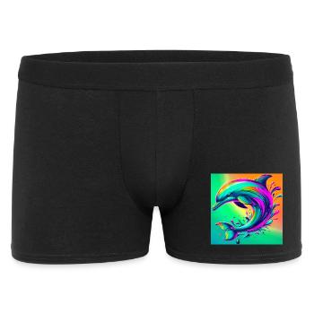 Delfin - Männer Boxer Shorts - Schwarz - Vorne