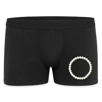 Elegant Pearl Beaded Bracelet Design - Men's Boxer Shorts - black - Front