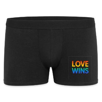 Pride Regenbogen Liebe Gleichheit Vielfalt Queer - Männer Boxer Shorts - Schwarz - Vorne