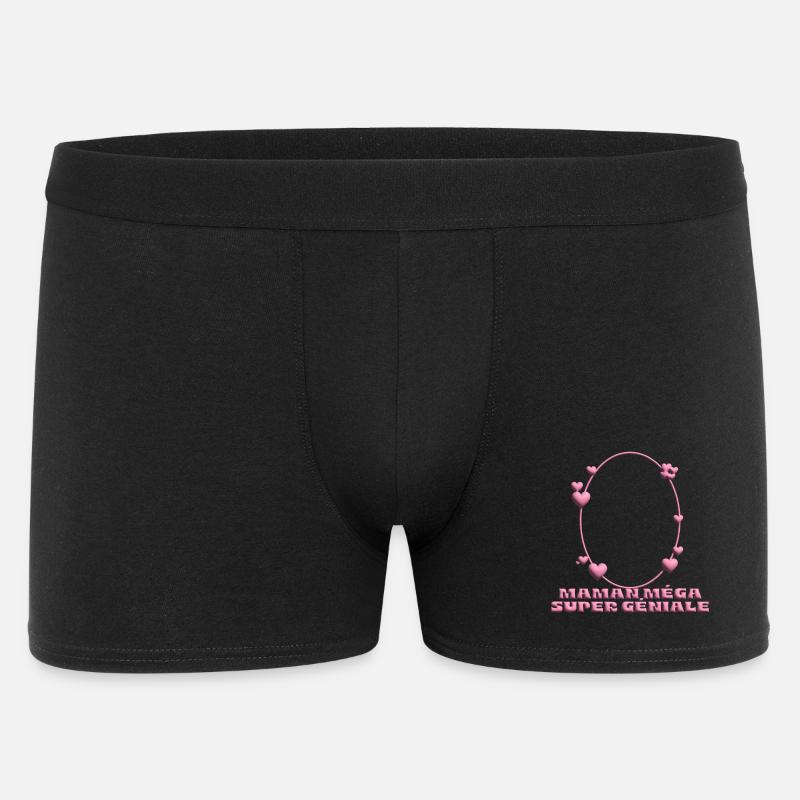 Maman Méga Super Géniale – Heart Frame - Men's Boxer Shorts - black