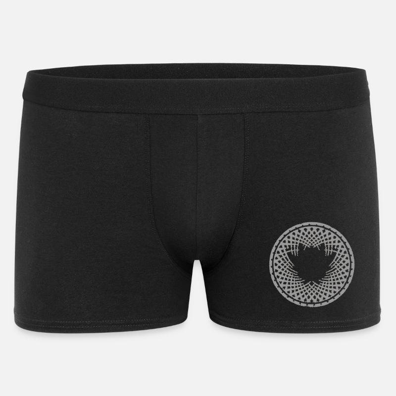 Geometrisches Mandala Muster - Männer Boxer Shorts - Schwarz