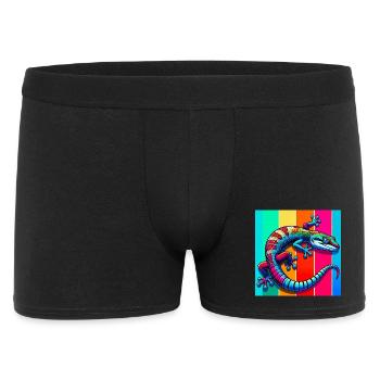 Gecko - Männer Boxer Shorts - Schwarz - Vorne