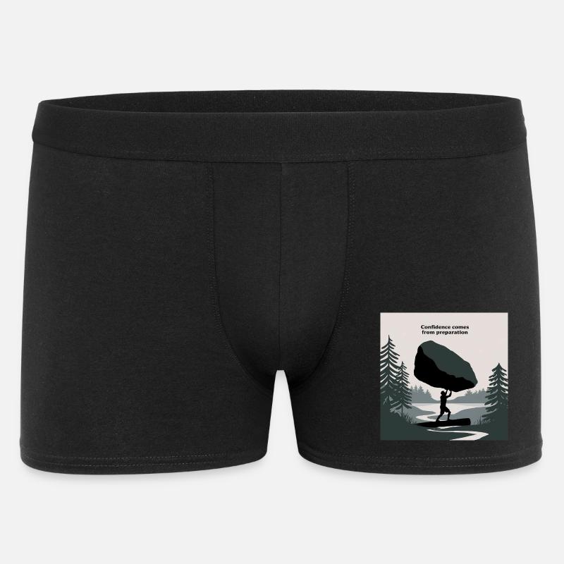 Empowered Équilibre Nature Succès Motivant - Boxer Homme - noir