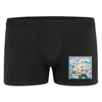 Broderie à motif floral Daisy Garden Meadow - Boxer Homme - noir - Devant