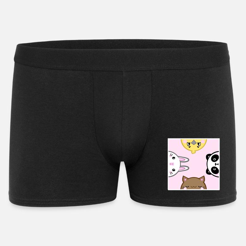 cute animals - Männer Boxer Shorts - Schwarz