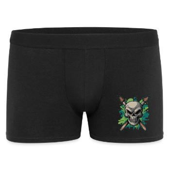 Skull and crossed brushes - Men's Boxer Shorts - black - Front