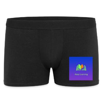 T-shirt Knowledge is Power" - Men's Boxer Shorts - black - Front