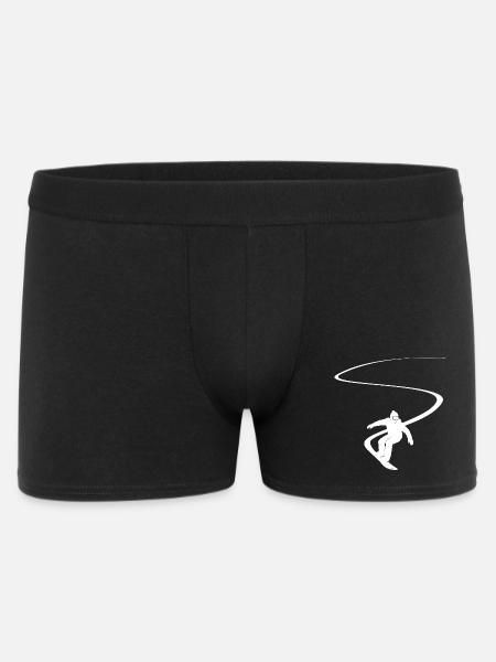 Snowboarder Slalom Tiefschnee Abfahrt Snowboard - Männer Boxer Shorts - Schwarz