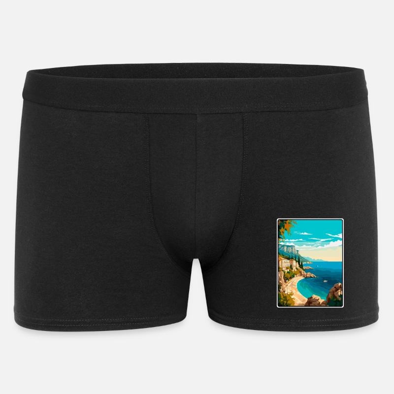 Makarska Kroatien Klippen Mittelmeerküste - Männer Boxer Shorts - Schwarz