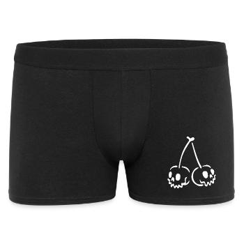 Cherry Skull – Creepy Halloween Motif - Men's Boxer Shorts - black - Front