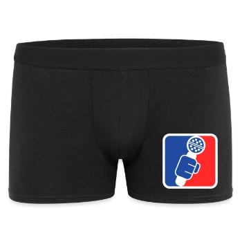 Microphone Check League Icon – Fan de sport - Boxer Homme - noir - Devant