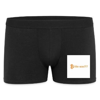 Please what?!? Bitcoin Orange - Men's Boxer Shorts - black - Front