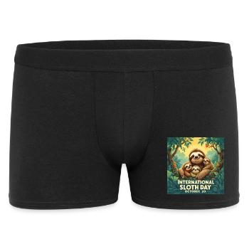 Journée internationale de la paresse en famille - Boxer Homme - noir - Devant