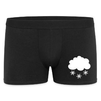 Nuage de neige avec flocons de neige - Boxer Homme - noir - Devant