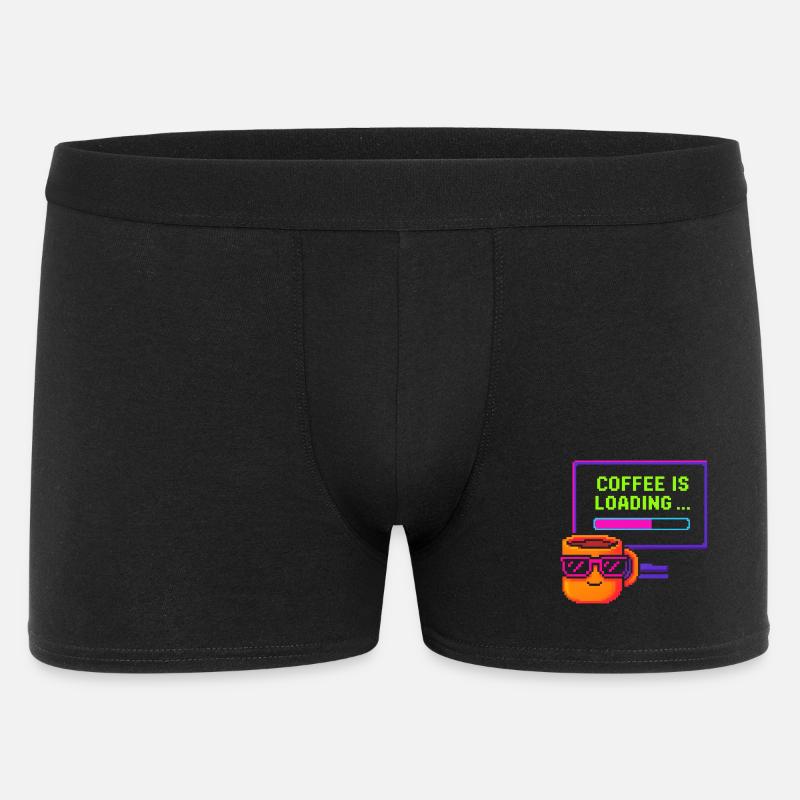 Coffee is loading - Männer Boxer Shorts - Schwarz
