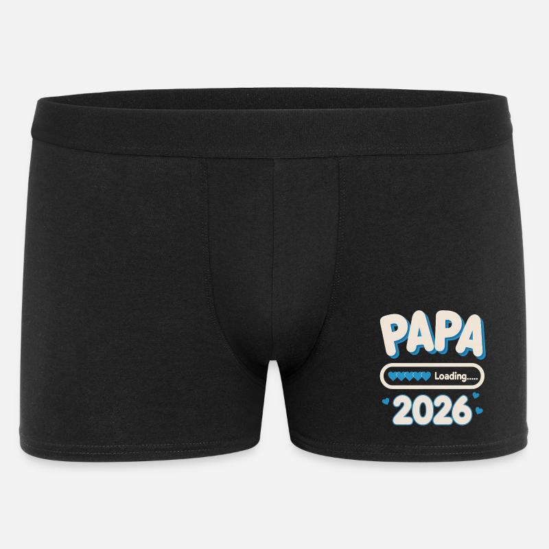 Papa Loading 2026  - Männer Boxer Shorts - Schwarz