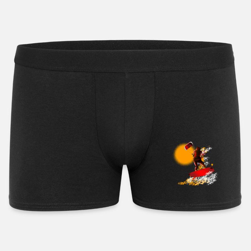 Kite Surfer Farbexplosion Print - Männer Boxer Shorts - Schwarz