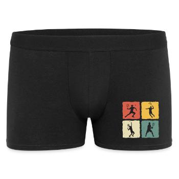 Tennis Retro Tennis Player T-shirt Playing Tennis - Men's Boxer Shorts - black - Front