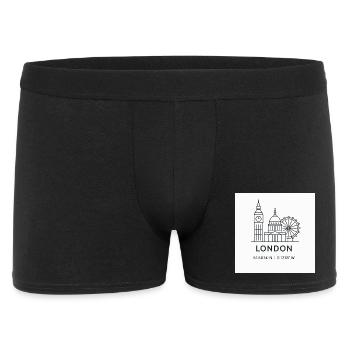 Londres Line Art Silhouette Point de repère - Boxer Homme - noir - Devant