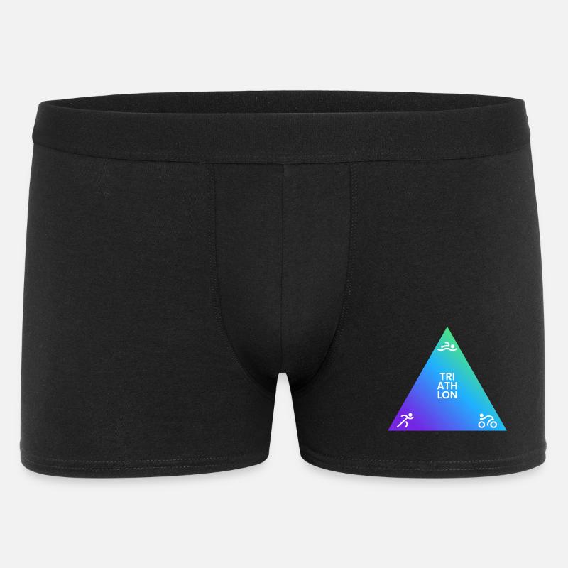 Triathlon Dreieck Gradient Logo - Männer Boxer Shorts - Schwarz