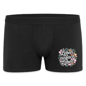 Vivre simplement - expressions positives - Boxer Homme - noir - Devant