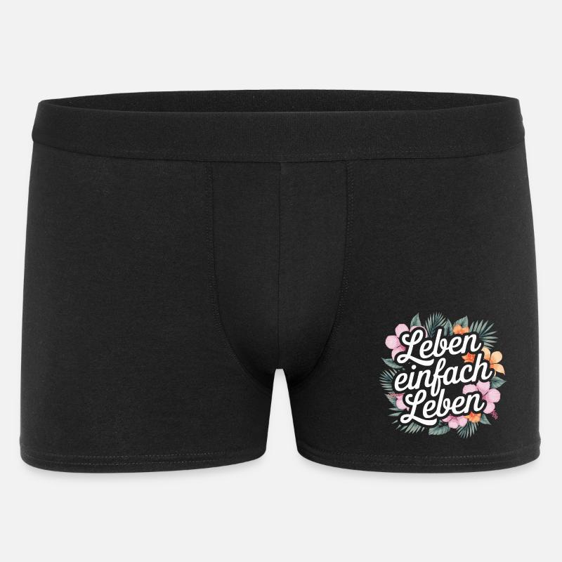 Vivre simplement - expressions positives - Boxer Homme - noir