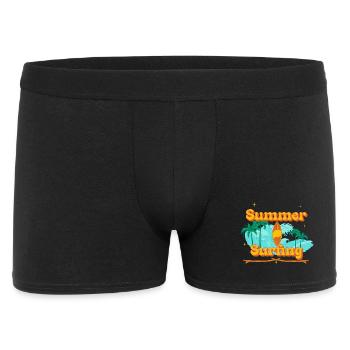 Surfing - Männer Boxer Shorts - Schwarz - Vorne