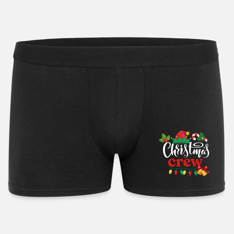 Weihnachts-Crew - Männer Boxer Shorts - Schwarz