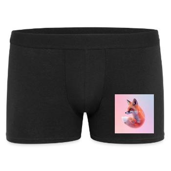 Pastell geometrischer Neon-Fuchs - Männer Boxer Shorts - Schwarz - Vorne