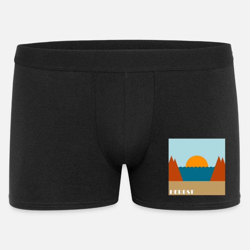 Herbst - Männer Boxer Shorts - Schwarz