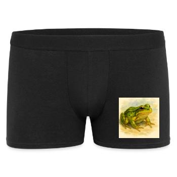 Watercolor Green Frog - Men's Boxer Shorts - black - Front