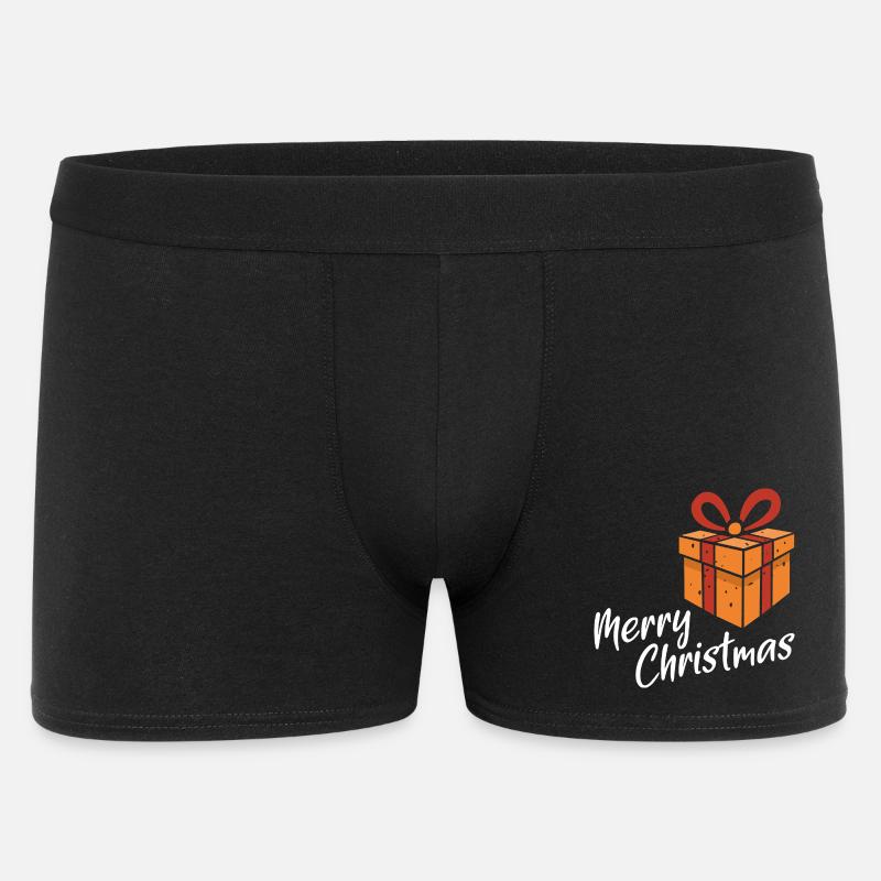 Merry Christmas Gift Design - Männer Boxer Shorts - Schwarz