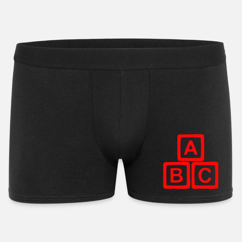 Conception contrastée de bloc ABC - Boxer Homme - noir