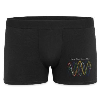 Colorful Waves in Sinusoid and Fourier Series - Men's Boxer Shorts - black - Front