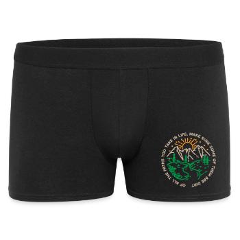 Sunrise Mountain River Wanderweg - Männer Boxer Shorts - Schwarz - Vorne