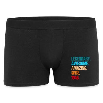 80th Birthday Vintage 1946 Shirt - Men's Boxer Shorts - black - Front