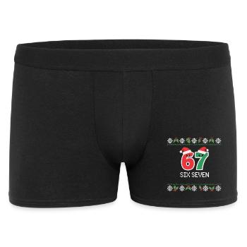6 7 Weihnachten – Aura Points 6 7 Fest Kids Gaming - Männer Boxer Shorts - Schwarz - Vorne