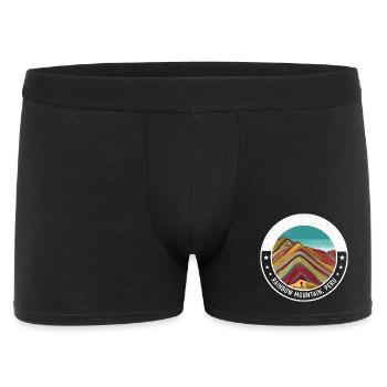 Regenbogenberg Peru Farbexplosion - Männer Boxer Shorts - Schwarz - Vorne