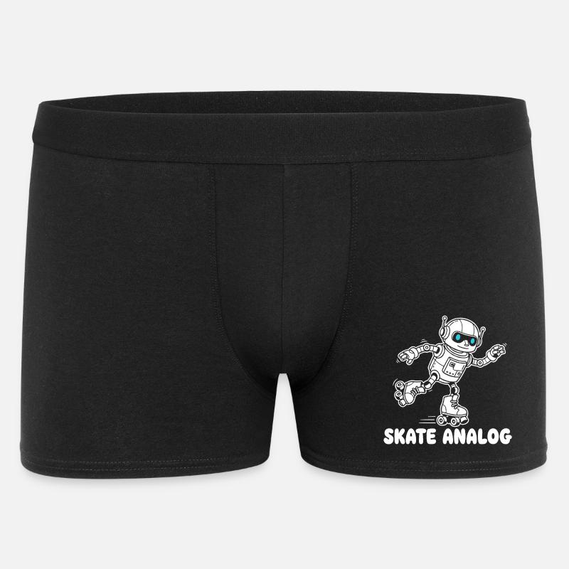 Roboter Skate Analog - Männer Boxer Shorts - Schwarz