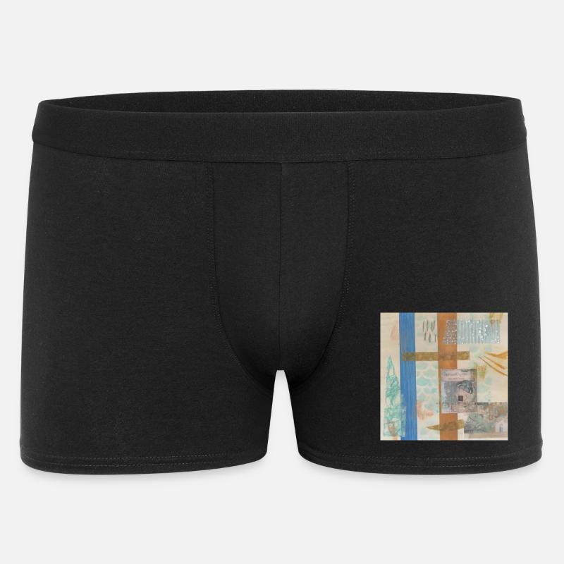 Abstrakte Collage - Männer Boxer Shorts - Schwarz