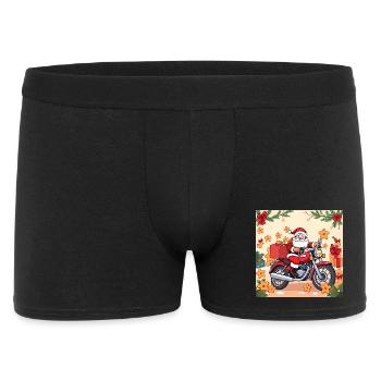 Powered by Gingerbread & Gasoline - Männer Boxer Shorts - Schwarz - Vorne