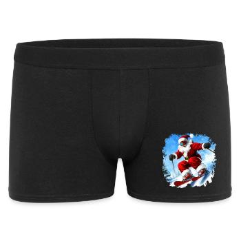Skieurs de Noël - Boxer Homme - noir - Devant