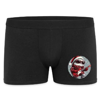Owl Christmas Guitar - Men's Boxer Shorts - black - Front