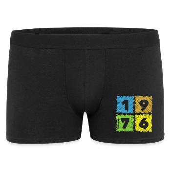 50th Birthday Colored Patches since 01/1976 - Men's Boxer Shorts - black - Front