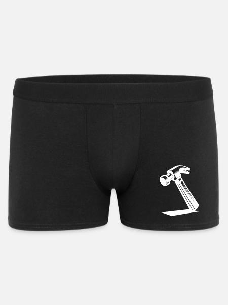 Motif de marteau pour charpentier et constructeur - Boxer Homme - noir