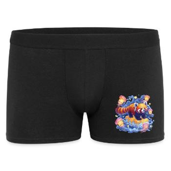 Red Panda on Honey Cake - Men's Boxer Shorts - black - Front