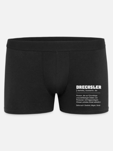 Définition : Tourneur sur bois : Drôle - Boxer Homme - noir