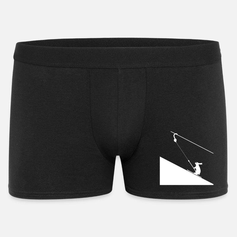 Haseklettern am Seil - Männer Boxer Shorts - Schwarz